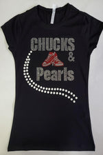 Load image into Gallery viewer, Chucks &amp; Pearls T shirt
