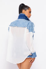 Load image into Gallery viewer, Transparent Demin Top
