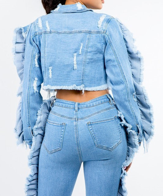 Freda Fringed Demin Jacket