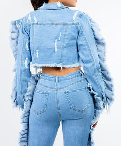 Freda Fringed Demin Jacket