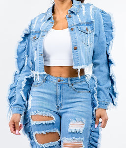 Freda Fringed Demin Jacket
