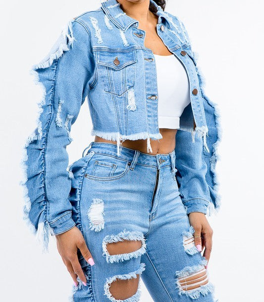 Freda Fringed Demin Jacket