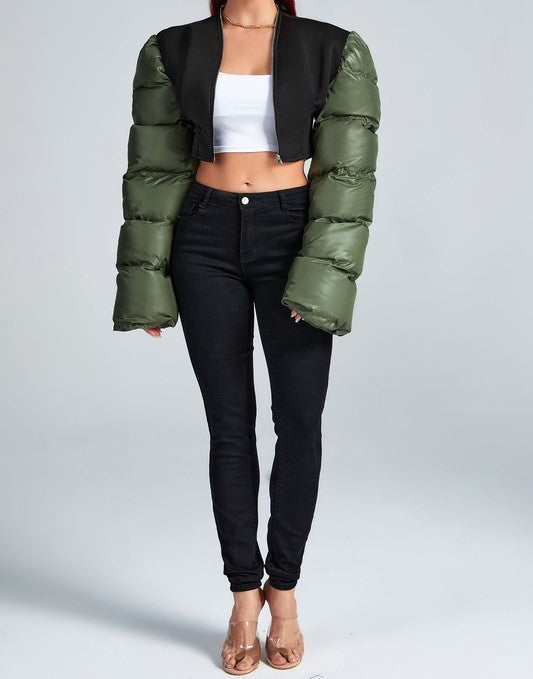 Pressure Puff Sleeve Jacket
