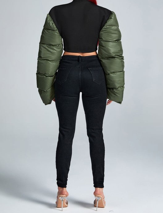 Pressure Puff Sleeve Jacket