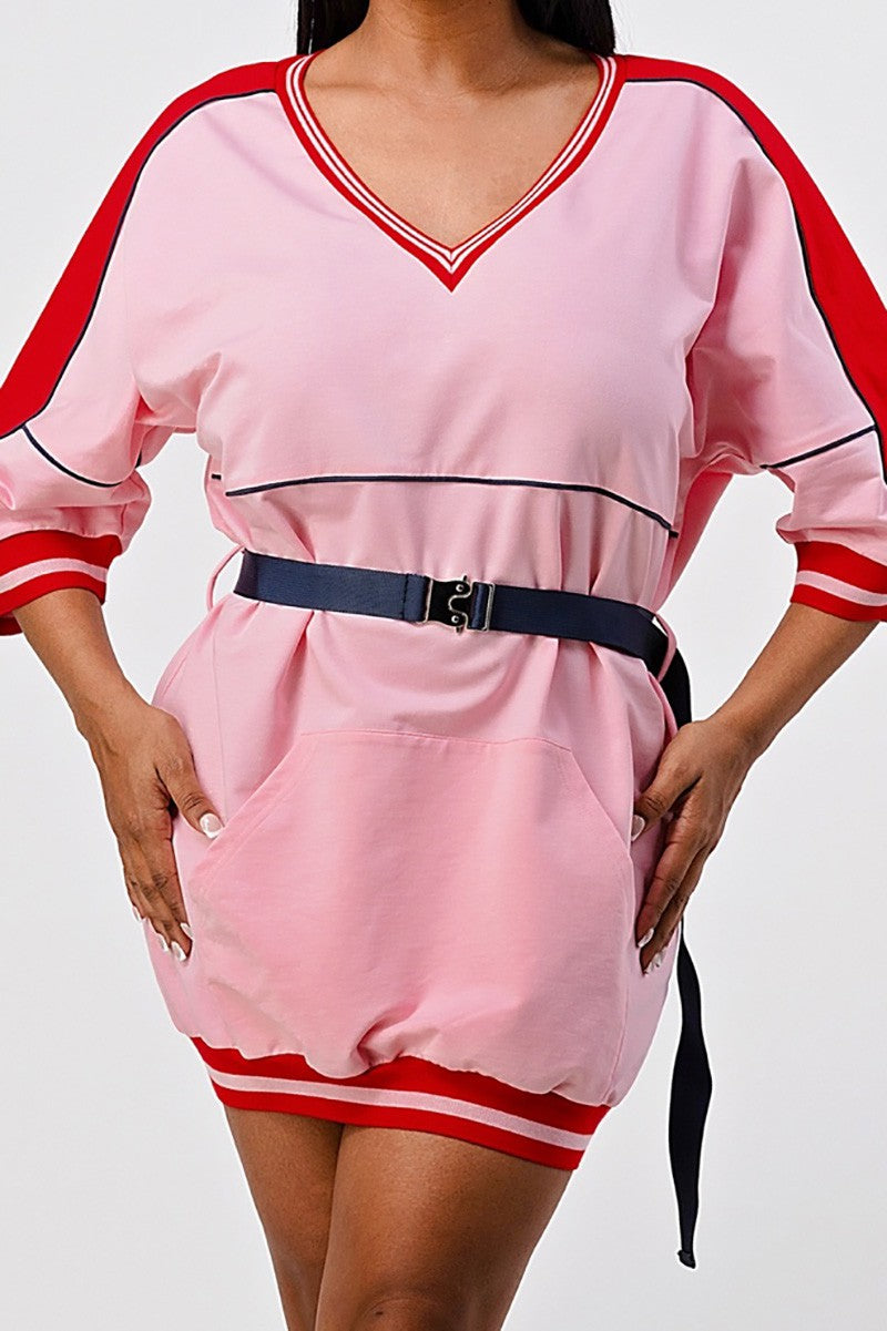 Playing for Keeps Over Size  Shirt Dress