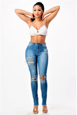 Load image into Gallery viewer, Look Back On Me Distressed Jeans

