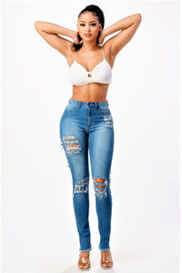 Look Back On Me Distressed Jeans