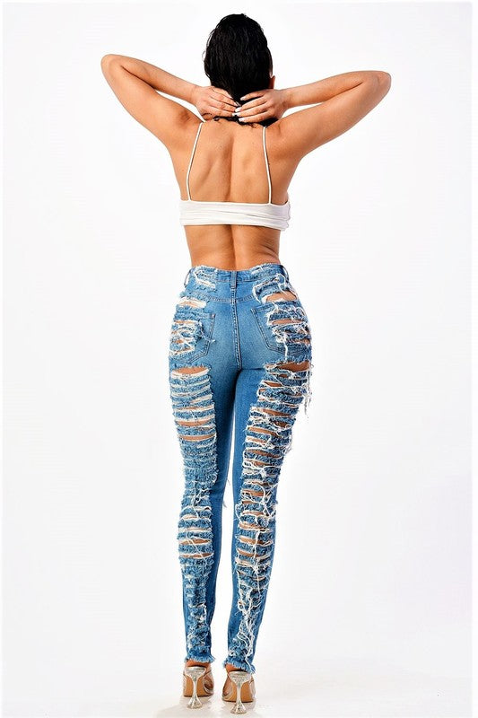 Look Back On Me Distressed Jeans