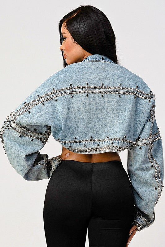 Akiley Demin Beaded Jacket