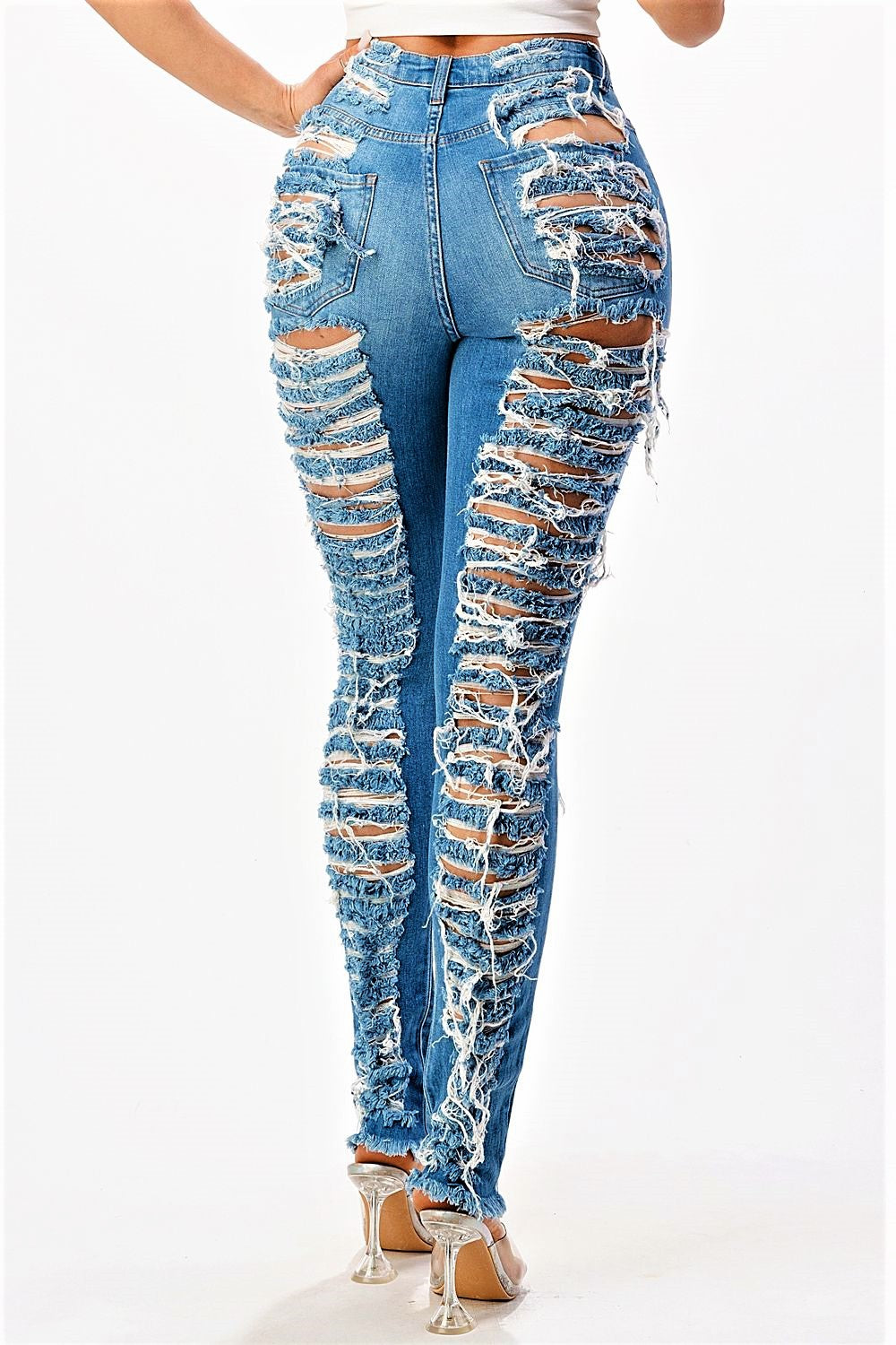 Look Back On Me Distressed Jeans
