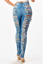 Load image into Gallery viewer, Look Back On Me Distressed Jeans
